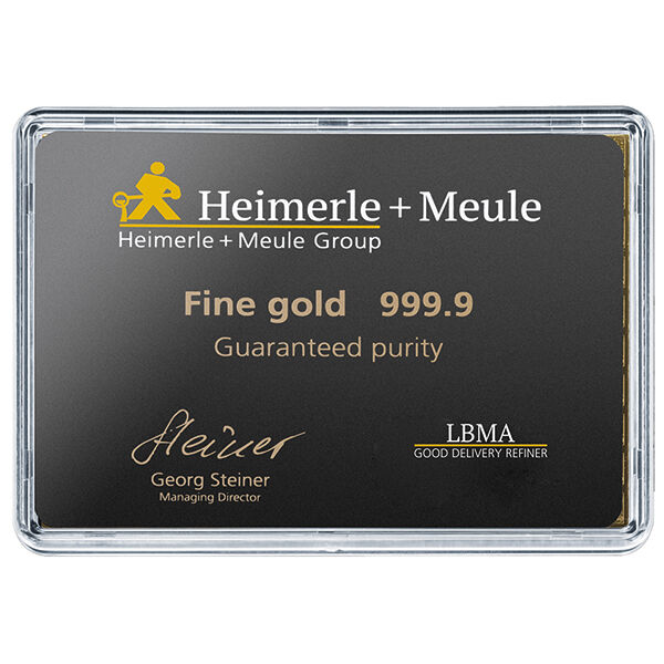 100 x 1 g Goldtafel CombiBar Heimerle und Meule 100 x 1 g Goldtafel CombiBar Heimerle und Meule