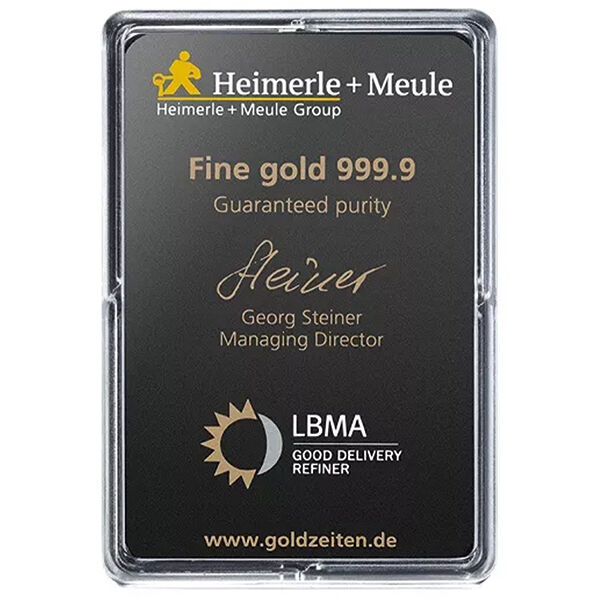 50 x 1 g Goldbarren UnityBar Heimerle und Meule