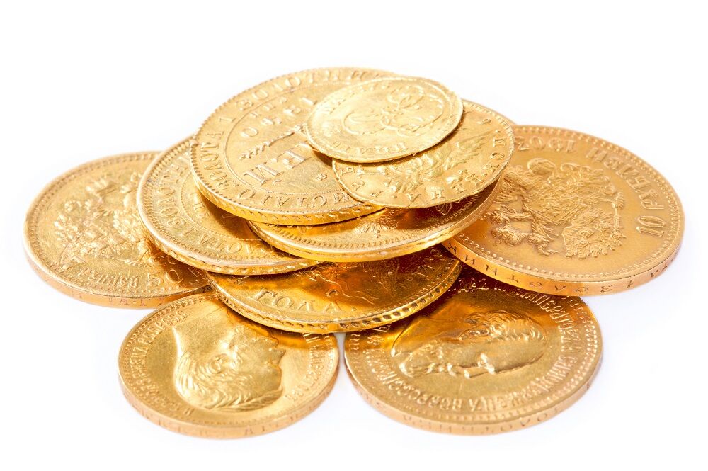 Goldmünzen und Kurantmünzen als Beispiele für den Verkauf von Anlagegold