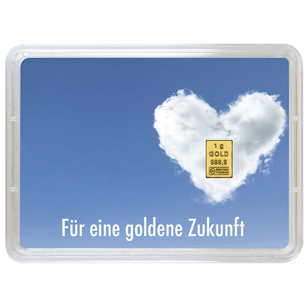 1 g Goldbarren Goldene Zukunft Valcambi 1 g Goldbarren Goldene Zukunft Valcambi