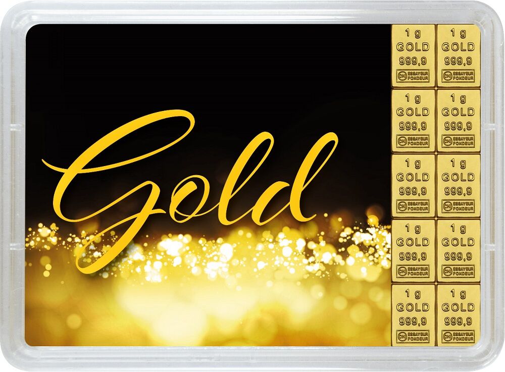 Gold statt Geld Goldbarren 10 x 1 g