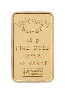 10 g Goldbarren Valcambi