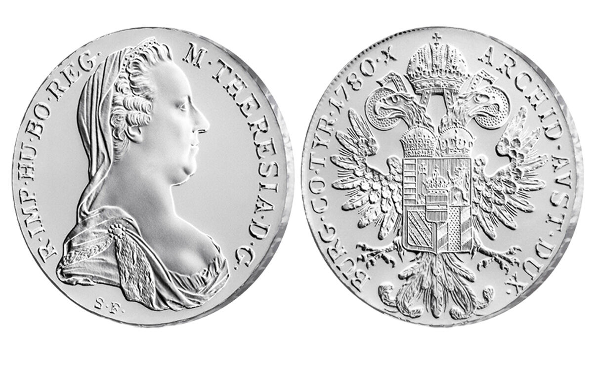 Maria-Theresien-Taler aus Österreich als historische Silbermünze