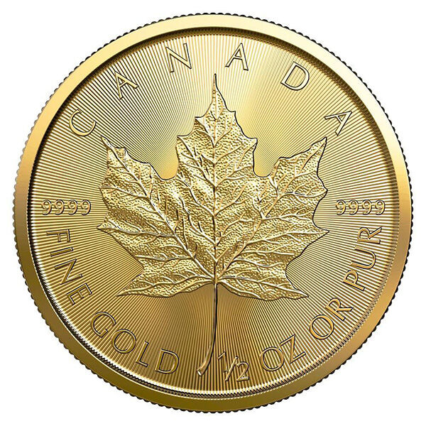 1/2 Unze Goldmünze Maple Leaf (diverse Jahrgänge)