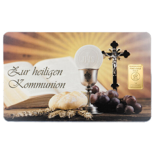 1 g Goldbarren Zur heiligen Kommunion Heimerle und Meule 1 g Goldbarren Zur heiligen Kommunion Heimerle und Meule
