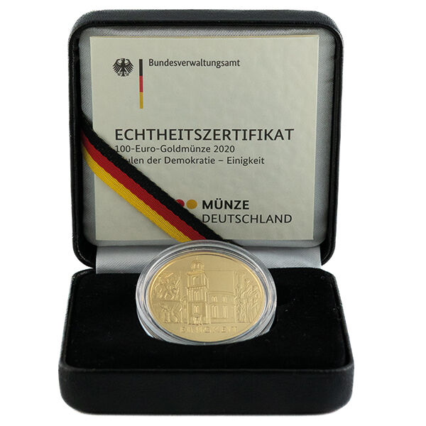 100 Euro Goldmünze Einigkeit 2020 in Hartschalenbox