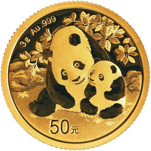 China Panda Gold 3g 2024 Vorderseite Moroder Scheideanstalt