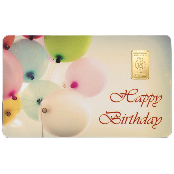 1 g Goldbarren Happy Birthday Heimerle und Meule 1 g Goldbarren Happy Birthday Heimerle und Meule