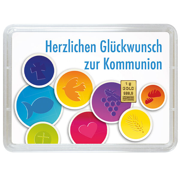 1 g Goldbarren Zur Kommunion Valcambi 1 g Goldbarren Zur Kommunion Valcambi