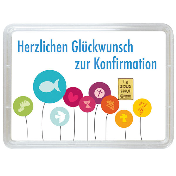 1 g Goldbarren Zur Konfirmation Valcambi 1 g Goldbarren Zur Konfirmation Valcambi