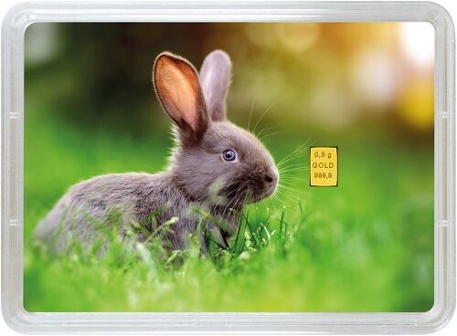 0,5g Goldbarren Geschenk Frohe Ostern Rückseite Valcambi Moroder Scheideanstalt