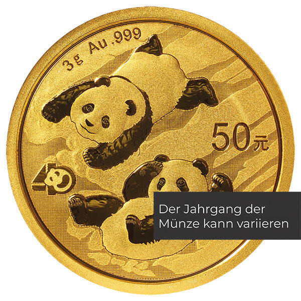 3 g Goldmünze China Panda (diverse Jahrgänge)