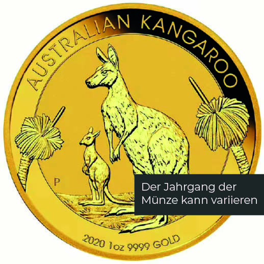 1 Unze Gold Australian Kangaroo (diverse Jahrgänge) 1 Unze Gold Australian Kangaroo (diverse Jahrgänge)