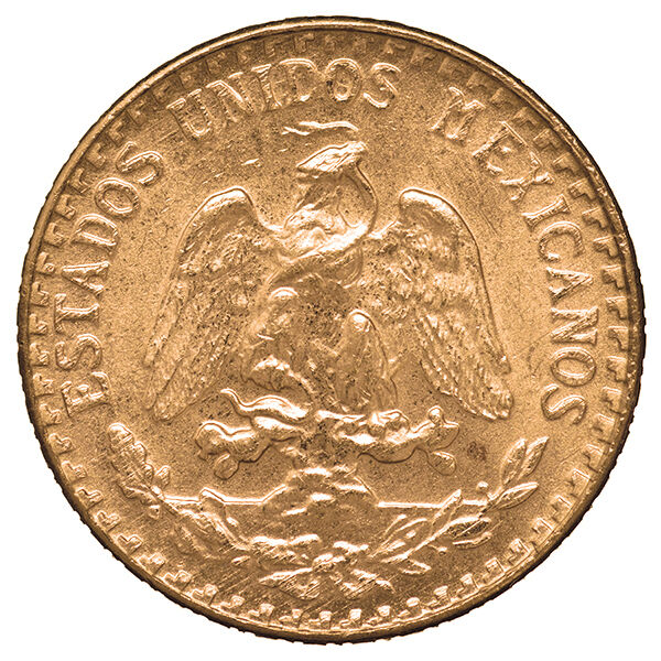 2 Pesos Centenario Goldmünze mit dem Staatswappen