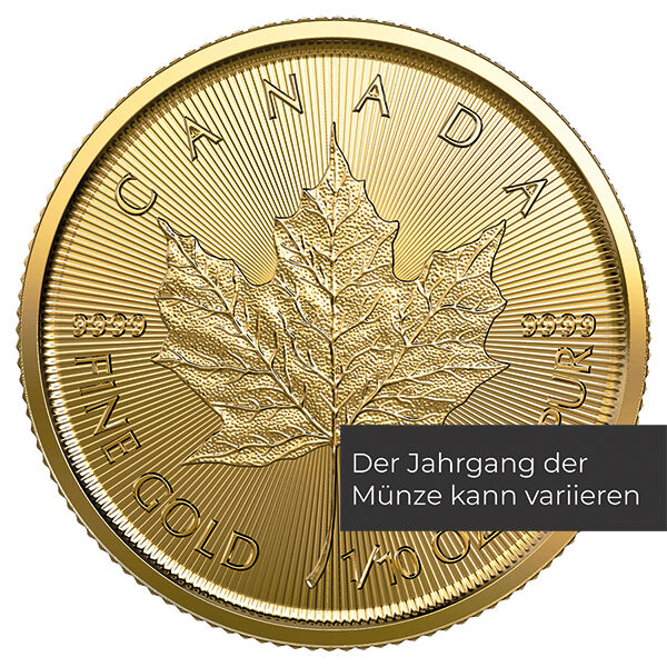 1/10 Unze Goldmünze Maple Leaf (diverse Jahrgänge)