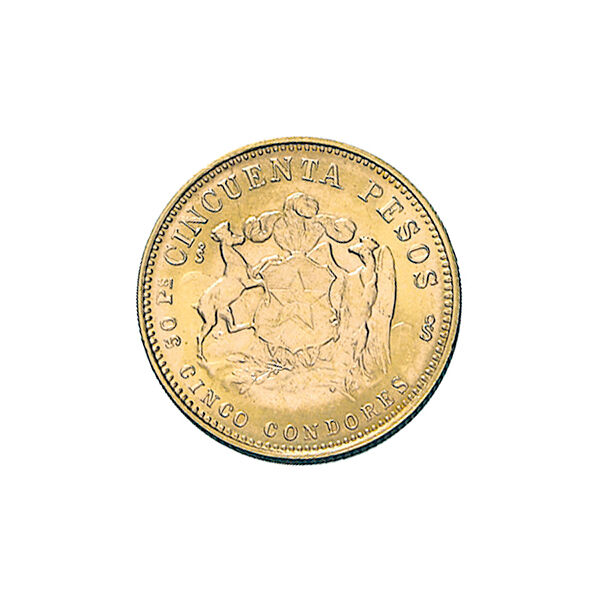 50 Pesos Goldmünze Chile