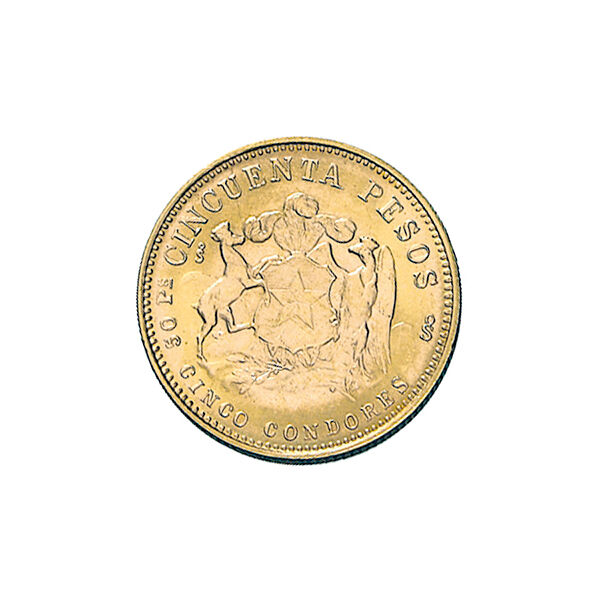 50 Pesos Goldmünze Chile 50 Pesos Goldmünze Chile