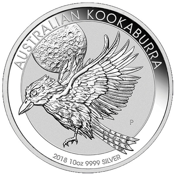 Kookaburra Silber 10 Unze Bildseite Silbermünze Kookaburra 10 Unze mit der Bildseite der Royal Perth Mint