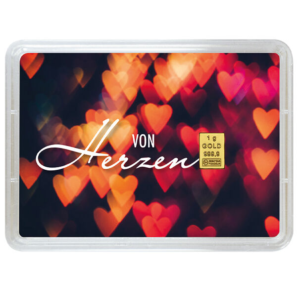 1 g Goldbarren In Liebe Valcambi 1 g Goldbarren In Liebe Valcambi