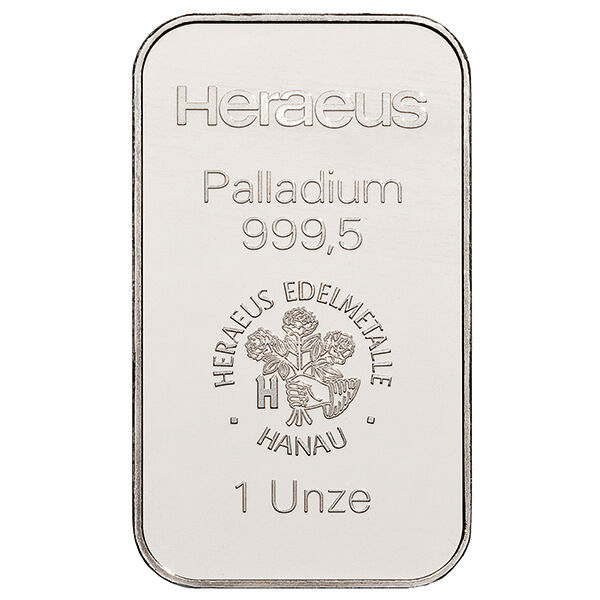 1 Unze Palladiumbarren (diverse Hersteller) LPPM zertifiziert 1 Unze Palladiumbarren (diverse Hersteller) LPPM zertifiziert