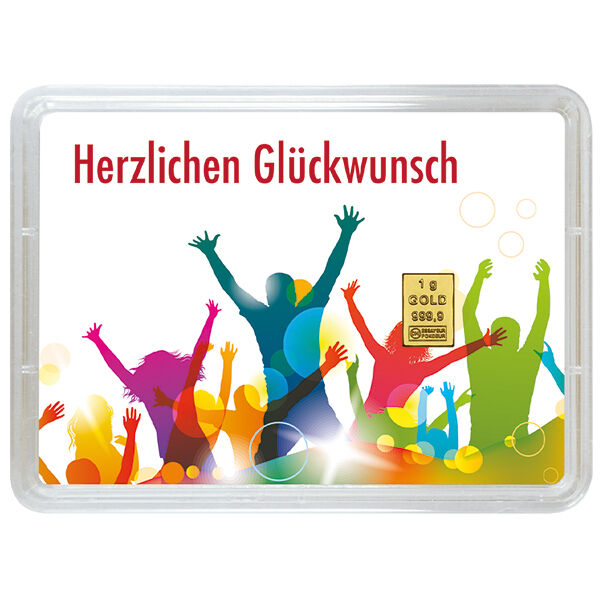 1 g Goldbarren Jugendweihe Valcambi 1 g Goldbarren Jugendweihe Valcambi