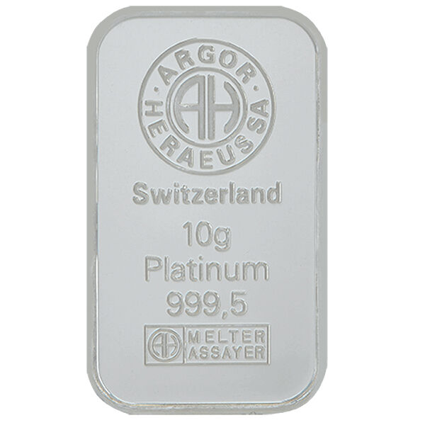 10 g Platinbarren (diverse LPPM zertifizierte Hersteller) 10 g Platinbarren (diverse LPPM zertifizierte Hersteller)