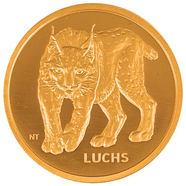 1/8 Unze Goldmünze 20 Euro Rückkehr der Wildtiere Luchs 2025