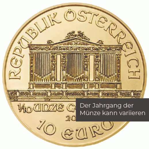 1/10 Unze Gold Wiener Philharmoniker (diverse Jahrgänge) 1/10 Unze Gold Wiener Philharmoniker (diverse Jahrgänge)