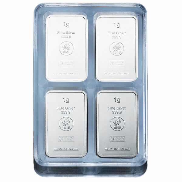 100 x 1 g Silberbarren UnityBox Heimerle und Meule 100 x 1 g Silberbarren UnityBox Heimerle und Meule