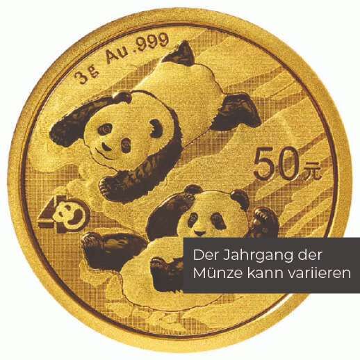 3 g Gold China Panda (diverse Jahrgänge) 3 g Gold China Panda (diverse Jahrgänge)