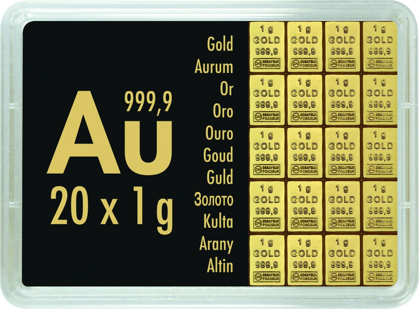 20 g Gold CombiBar mit teilbaren Goldsegmenten