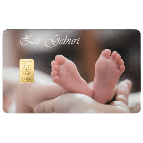 1 g Goldbarren zur Geburt Heimerle und Meule 1 g Goldbarren zur Geburt Heimerle und Meule