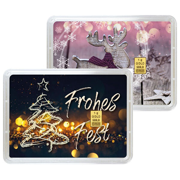 1 g Goldbarren Weihnachten Valcambi 1 g Goldbarren Weihnachten Valcambi