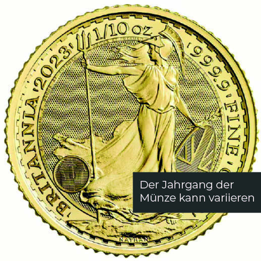 1/10 Unze Gold Britannia (diverse Jahrgänge) 1/10 Unze Gold Britannia (diverse Jahrgänge)