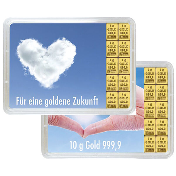 Goldene Zukunft Goldbarren 10 x 1 g