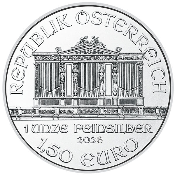1 Unze Silber Wiener Philharmoniker 2026
