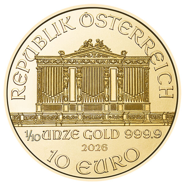 1/10 Unze Goldmünze Wiener Philharmoniker 2026