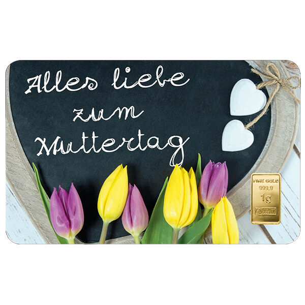 Alles Liebe zum Muttertag Goldbarren 1 g Alles Liebe zum Muttertag Goldbarren 1 g