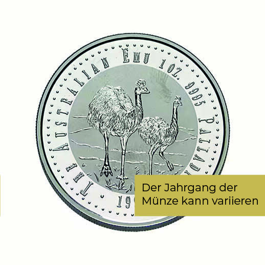 1 Unze Palladium Australian Emu (diverse Jahrgänge) Australian Emu 1 oz Platin diverse Jahrgänge