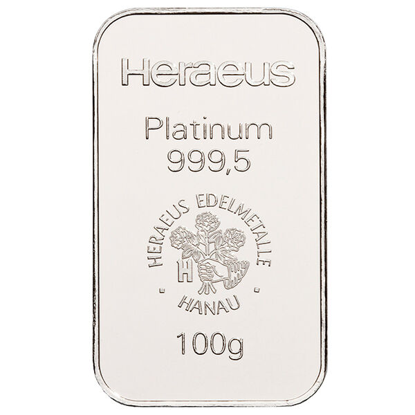 100 g Platinbarren (diverse Hersteller) LPPM zertifiziert 100 g Platinbarren (diverse Hersteller) LPPM zertifiziert