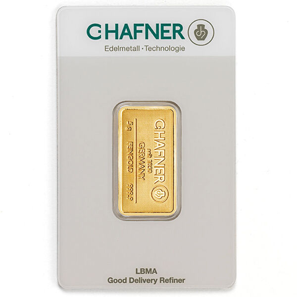5 g Goldbarren C. Hafner 5 g Goldbarren C. Hafner