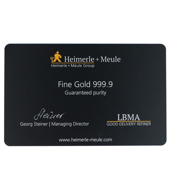 Gold Barren Heimerle Meule - Online Münzenhandel - Edelmeta